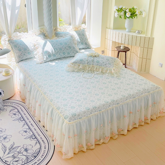 91家纺网 家纺一手货源 找家纺 （总）罗艺轩 2025新款PE中分子凉感软凉席席子床裙款