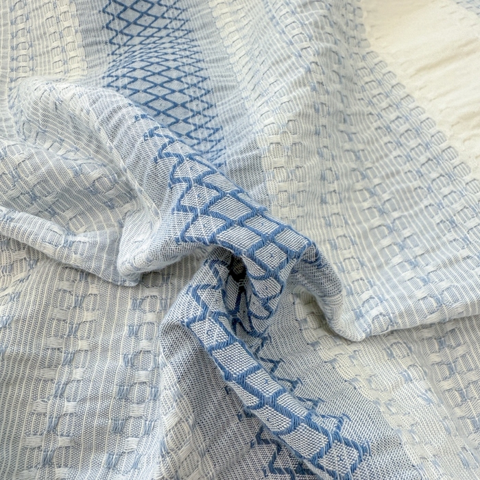 91家纺网 家纺一手货源 找家纺 （总）米可2025春夏新款A类色织华夫格提花全棉四件套