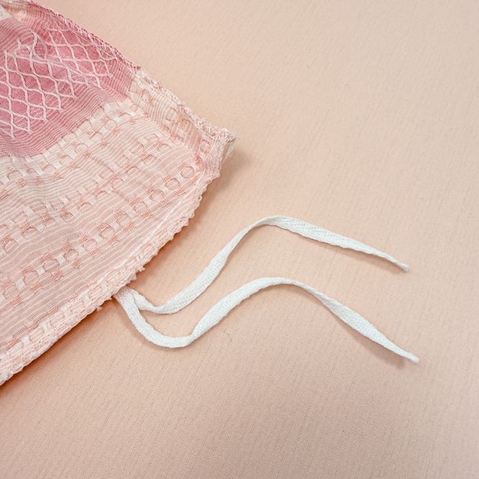 91家纺网 家纺一手货源 找家纺 米可2025春夏新款A类色织华夫格提花全棉四件套 沐言-粉