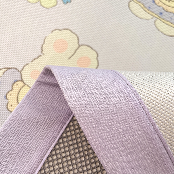 91家纺网 家纺一手货源 找家纺 安哆啦家纺 2025新款A类小清新卡通高品质冰藤印花凉席床笠床席款 冰藤席-萌小兔【平铺款】