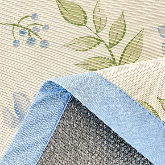 91家纺网 家纺一手货源 找家纺 安哆啦家纺 2025新款A类小清新卡通高品质冰藤印花凉席床笠床席款 冰藤席-森林来信【平铺款】