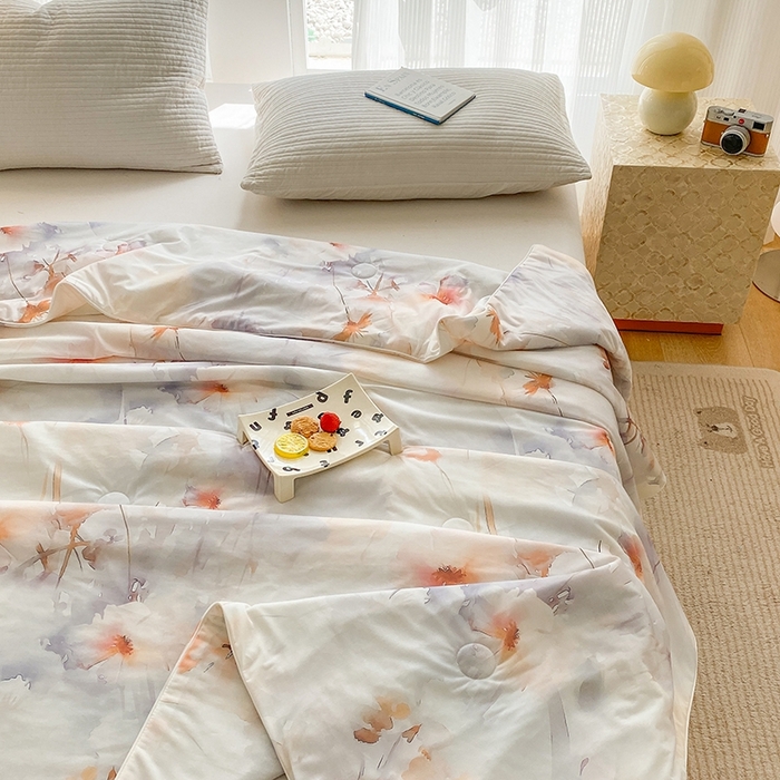 91家纺网 家纺一手货源 找家纺 梦莱斯2025新款印花夏被 彩韵