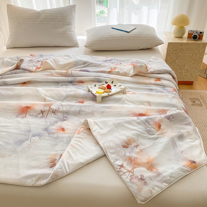 91家纺网 家纺一手货源 找家纺 梦莱斯2025新款印花夏被 彩韵