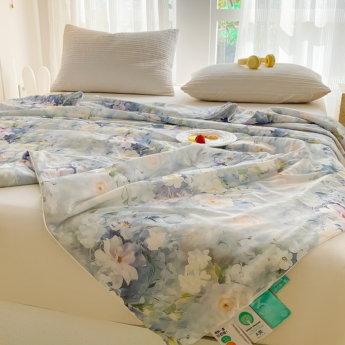 91家纺网 家纺一手货源 找家纺 梦莱斯2025新款印花夏被 艾维斯