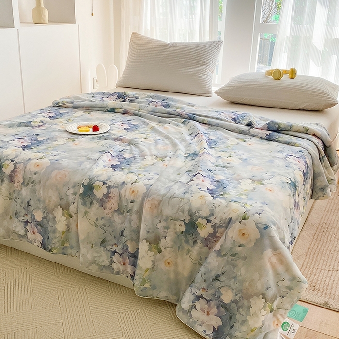 91家纺网 家纺一手货源 找家纺 梦莱斯2025新款印花夏被 艾维斯