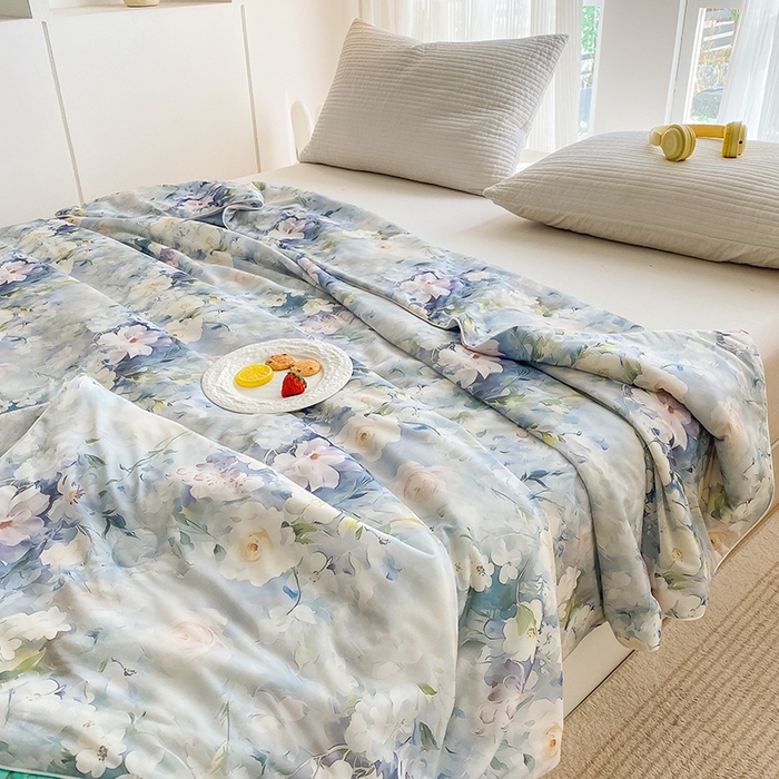 91家纺网 家纺一手货源 找家纺 梦莱斯2025新款印花夏被 艾维斯