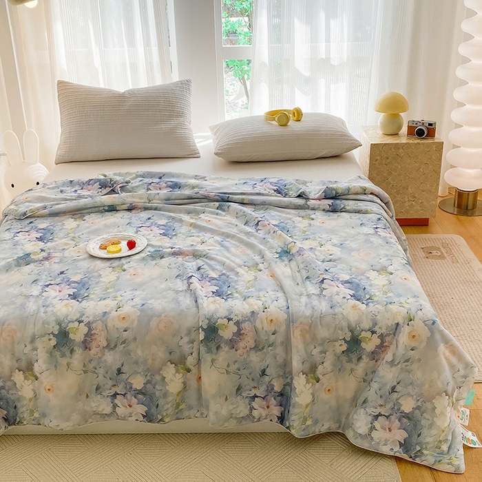 91家纺网 家纺一手货源 找家纺 梦莱斯2025新款印花夏被 艾维斯