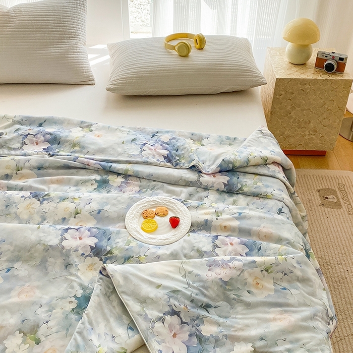 91家纺网 家纺一手货源 找家纺 梦莱斯2025新款印花夏被 艾维斯