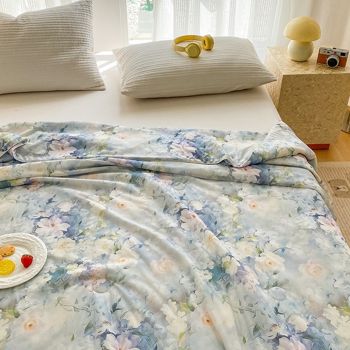 91家纺网 家纺一手货源 找家纺 梦莱斯2025新款印花夏被 艾维斯