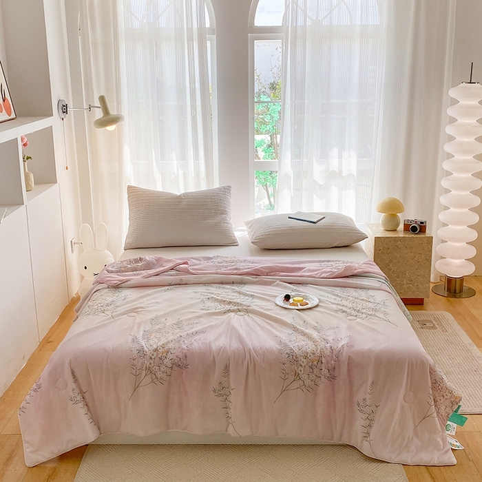 91家纺网 家纺一手货源 找家纺 梦莱斯2025新款印花夏被 恋语