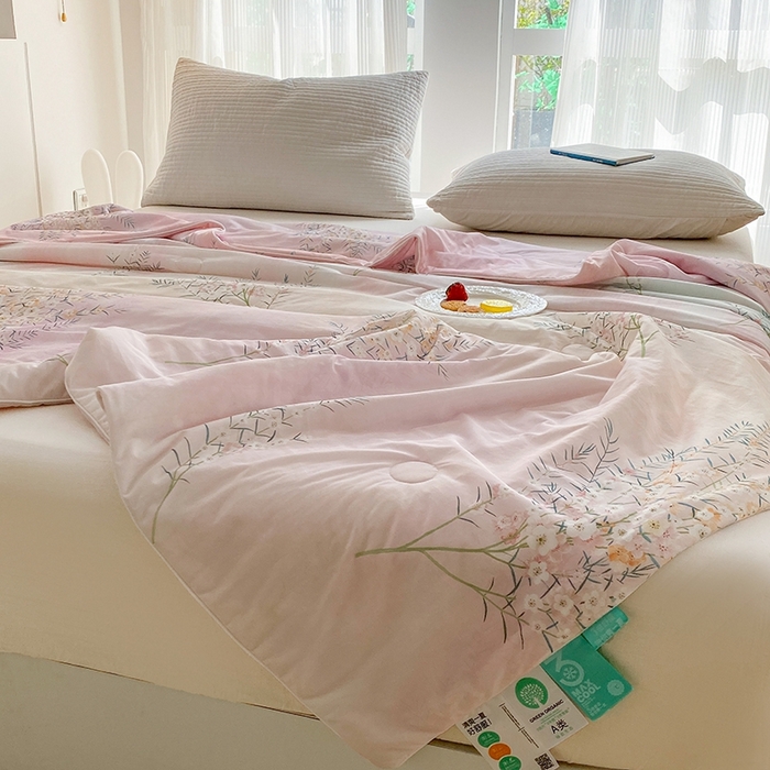 91家纺网 家纺一手货源 找家纺 梦莱斯2025新款印花夏被 恋语