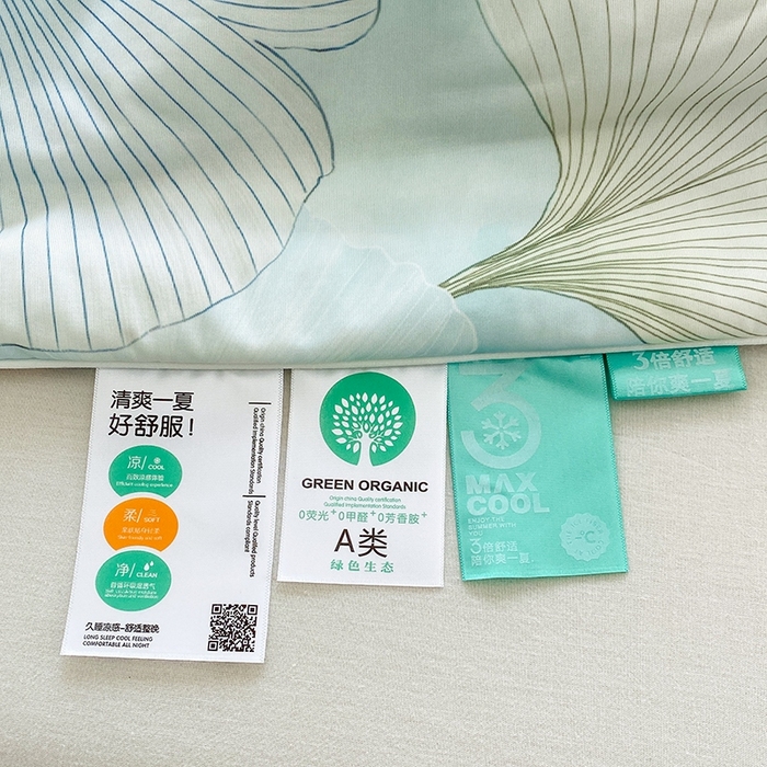 91家纺网 家纺一手货源 找家纺 梦莱斯2025新款印花夏被 银杏漫舞