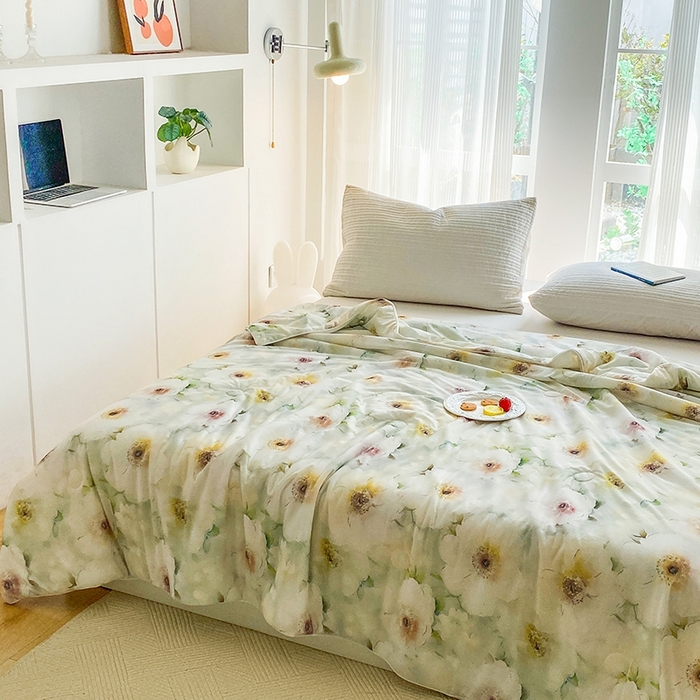 91家纺网 家纺一手货源 找家纺 梦莱斯2025新款印花夏被 梦露