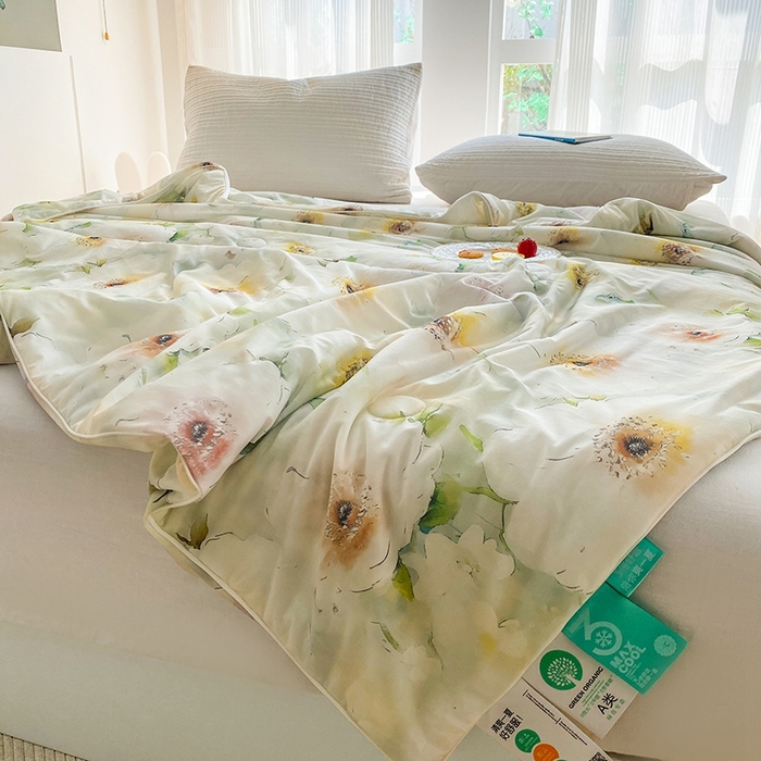 91家纺网 家纺一手货源 找家纺 梦莱斯2025新款印花夏被 梦露