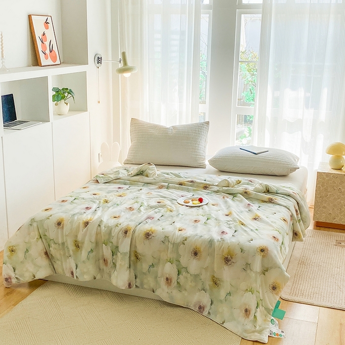 91家纺网 家纺一手货源 找家纺 梦莱斯2025新款印花夏被 梦露