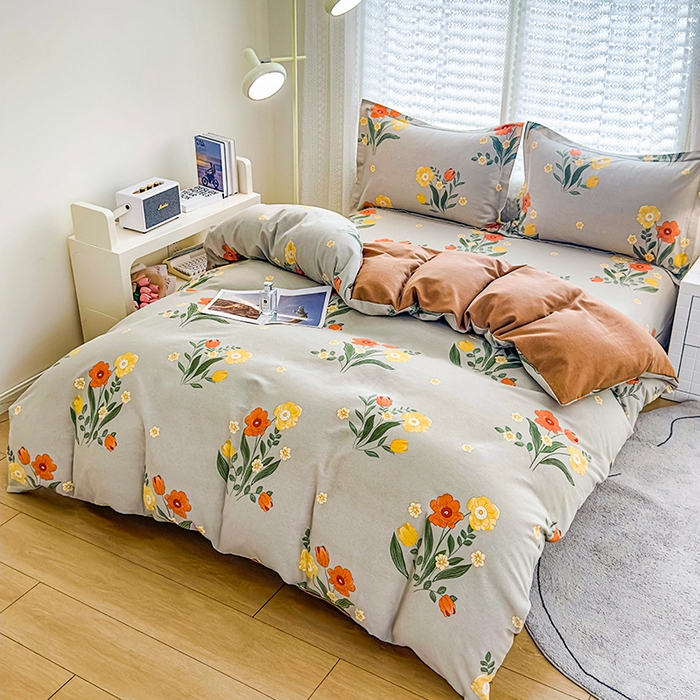 91家纺网 家纺一手货源 找家纺 （总）丝芙妮家居（原乐视家纺） 2025春夏新款全棉纯棉混纺云糯棉双层纱单床单 床单单件