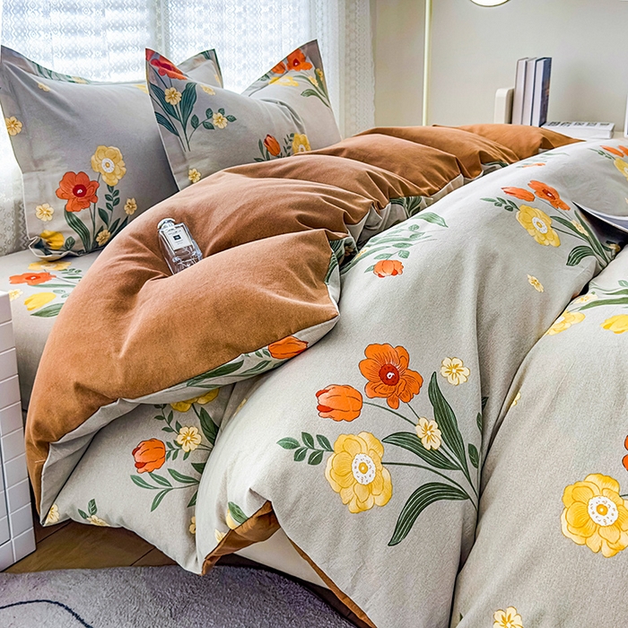 91家纺网 家纺一手货源 找家纺 （总）丝芙妮家居（原乐视家纺） 2025春夏新款全棉纯棉混纺云糯棉双层纱单床单 床单单件