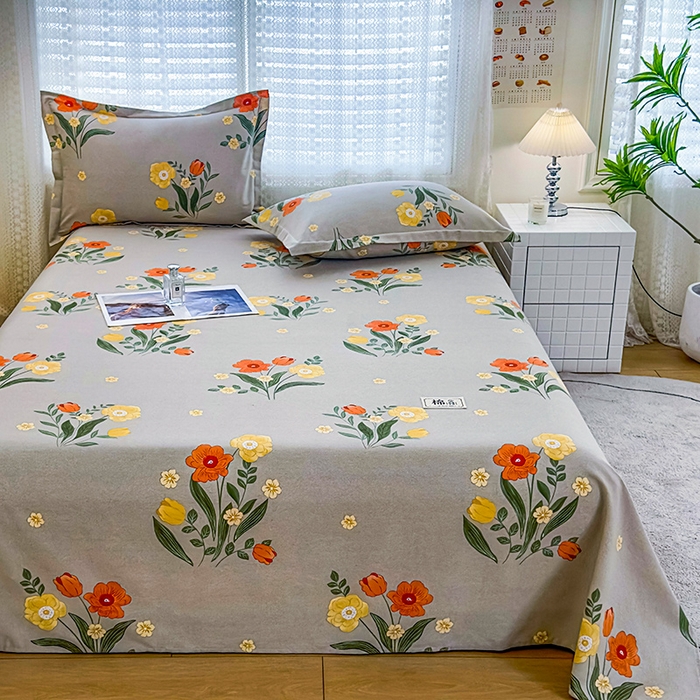 91家纺网 家纺一手货源 找家纺 （总）丝芙妮家居（原乐视家纺） 2025春夏新款全棉纯棉混纺云糯棉双层纱单床单 床单单件