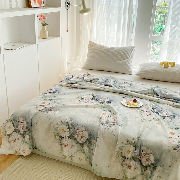 91家纺网 家纺一手货源 找家纺 梦莱斯2025新款印花夏被 探戈