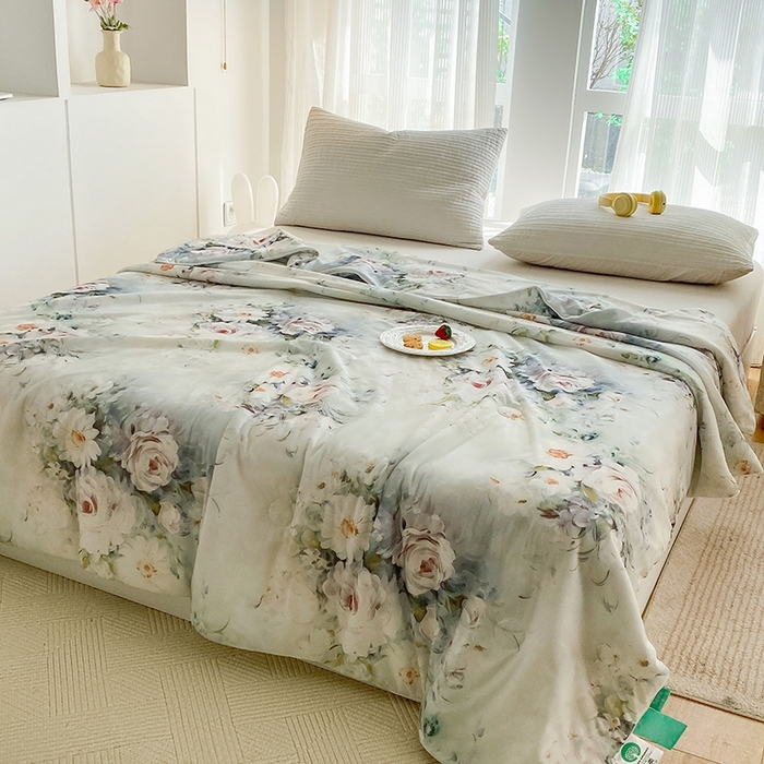 91家纺网 家纺一手货源 找家纺 梦莱斯2025新款印花夏被 探戈