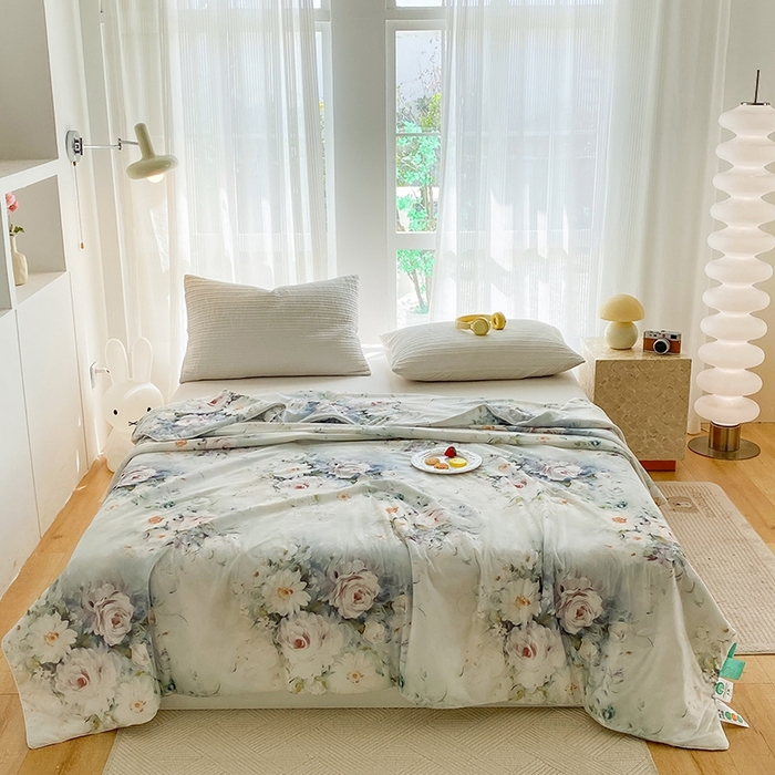 91家纺网 家纺一手货源 找家纺 梦莱斯2025新款印花夏被 探戈