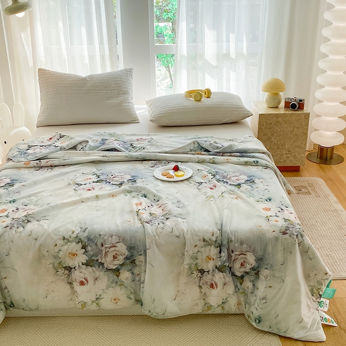 91家纺网 家纺一手货源 找家纺 梦莱斯2025新款印花夏被 探戈