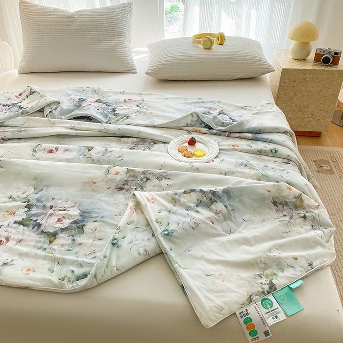 91家纺网 家纺一手货源 找家纺 梦莱斯2025新款印花夏被 探戈