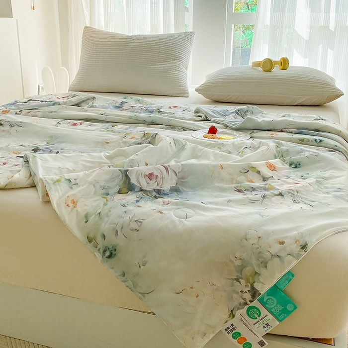 91家纺网 家纺一手货源 找家纺 梦莱斯2025新款印花夏被 探戈