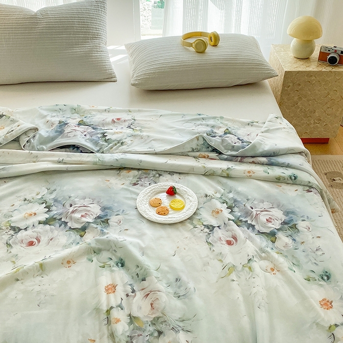 91家纺网 家纺一手货源 找家纺 梦莱斯2025新款印花夏被 探戈