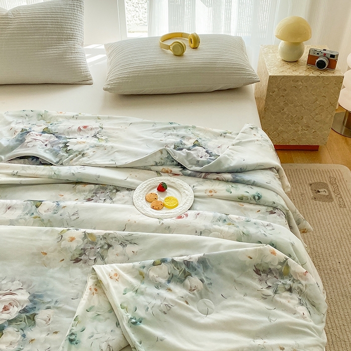 91家纺网 家纺一手货源 找家纺 梦莱斯2025新款印花夏被 探戈