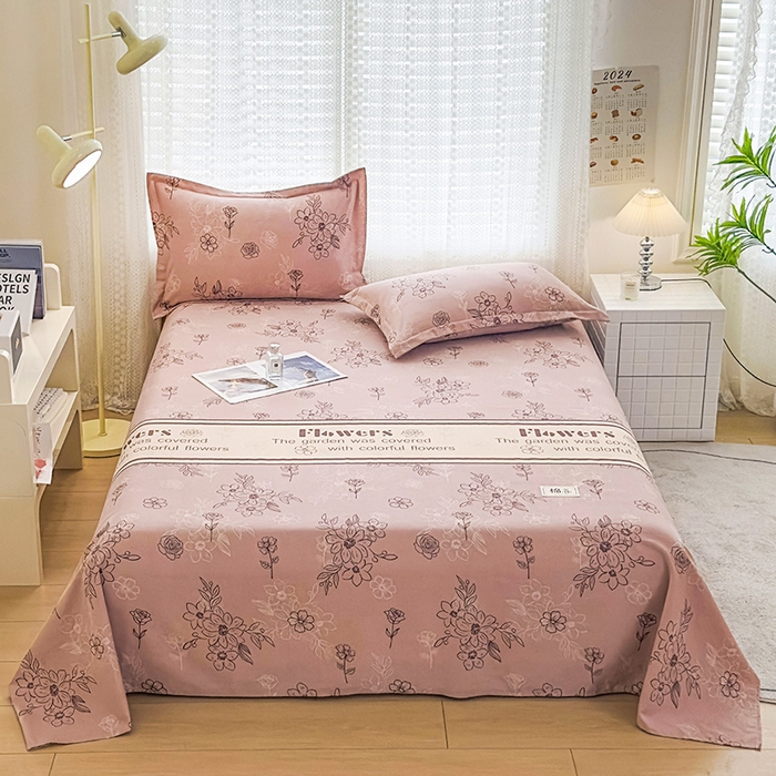 91家纺网 家纺一手货源 找家纺 （总）丝芙妮家居（原乐视家纺） 2025春夏新款全棉纯棉混纺云糯棉双层纱单床单 床单单件