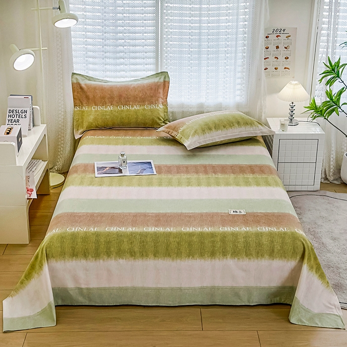 91家纺网 家纺一手货源 找家纺 （总）丝芙妮家居（原乐视家纺） 2025春夏新款全棉纯棉混纺云糯棉双层纱单床单 床单单件