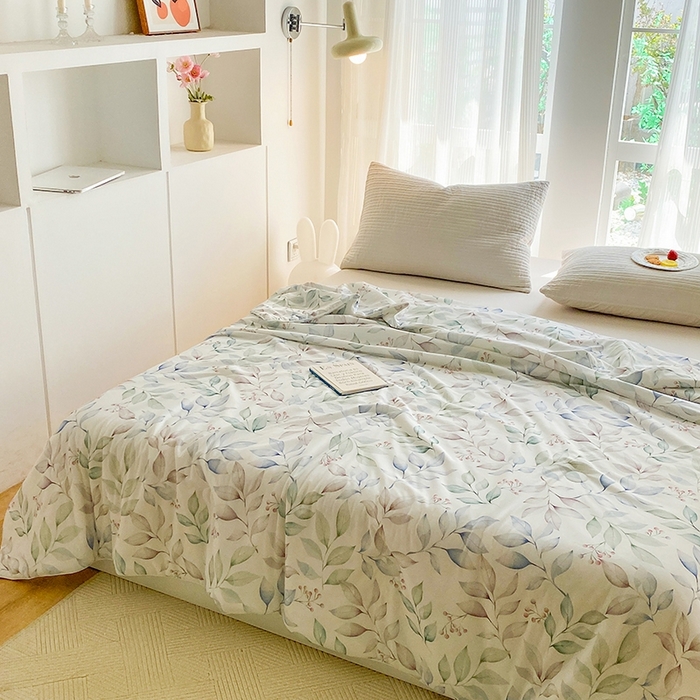 91家纺网 家纺一手货源 找家纺 梦莱斯2025新款印花夏被 芊意