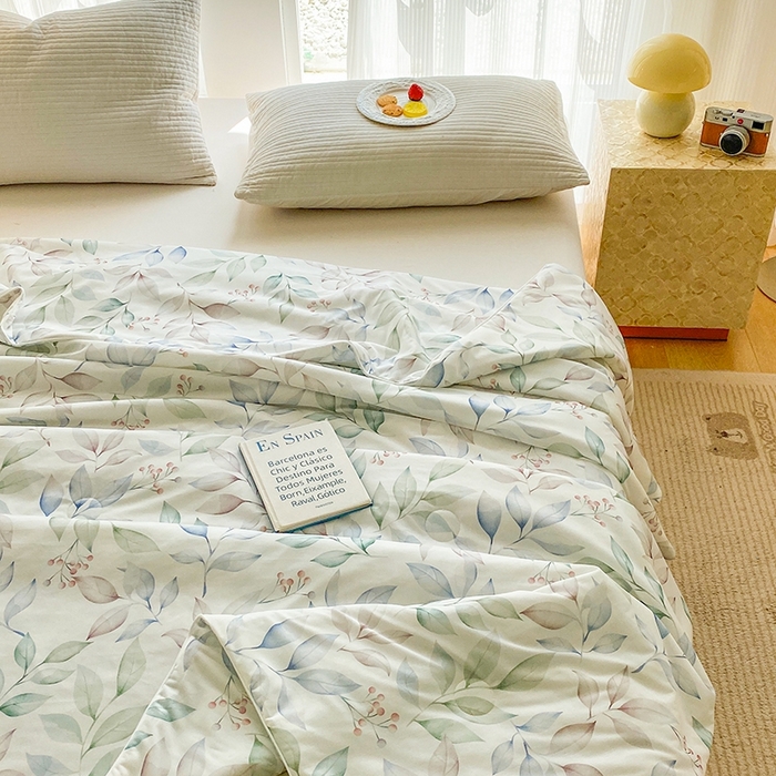 91家纺网 家纺一手货源 找家纺 梦莱斯2025新款印花夏被 芊意