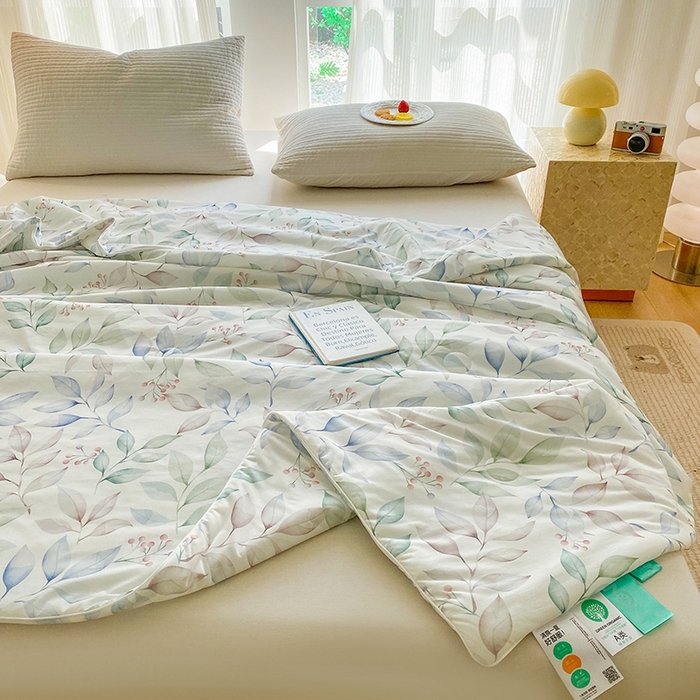 91家纺网 家纺一手货源 找家纺 梦莱斯2025新款印花夏被 芊意