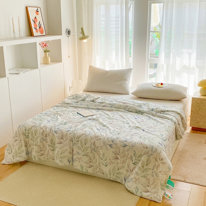 91家纺网 家纺一手货源 找家纺 梦莱斯2025新款印花夏被 芊意