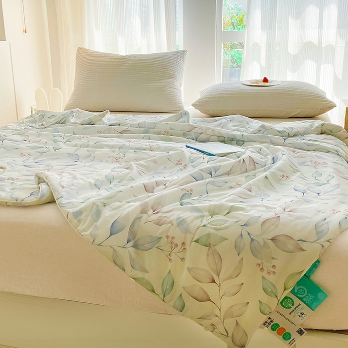 91家纺网 家纺一手货源 找家纺 梦莱斯2025新款印花夏被 芊意