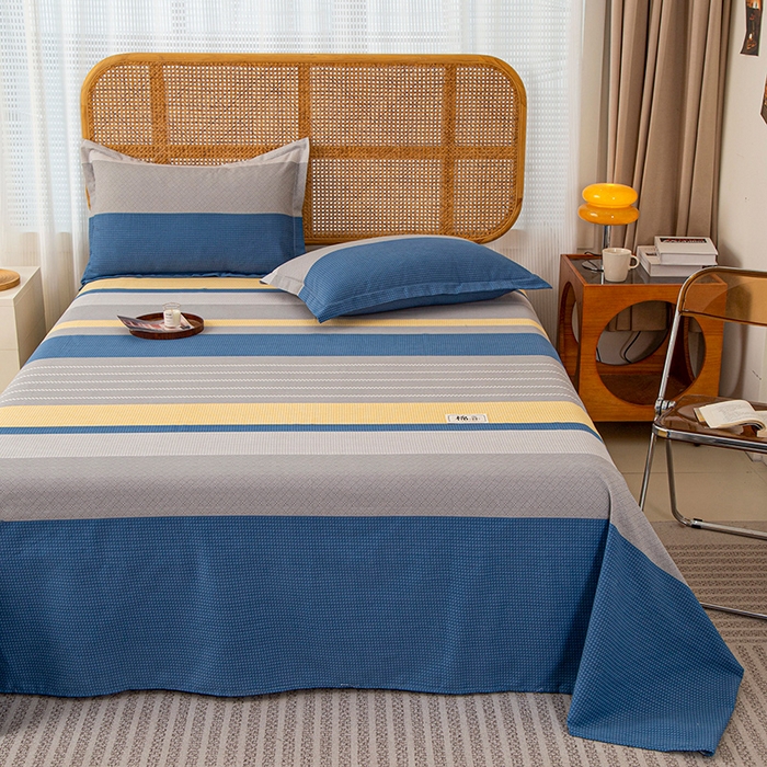 91家纺网 家纺一手货源 找家纺 丝芙妮家居（原乐视家纺） 2025春夏新款全棉纯棉混纺云糯棉双层纱单床单 床单单件 波利亚