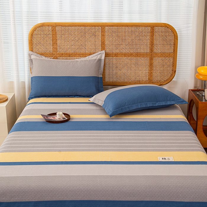 91家纺网 家纺一手货源 找家纺 丝芙妮家居（原乐视家纺） 2025春夏新款全棉纯棉混纺云糯棉双层纱单床单 床单单件 波利亚