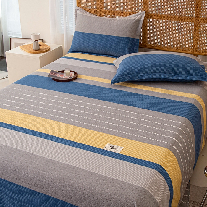 91家纺网 家纺一手货源 找家纺 丝芙妮家居（原乐视家纺） 2025春夏新款全棉纯棉混纺云糯棉双层纱单床单 床单单件 波利亚