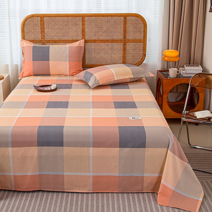 91家纺网 家纺一手货源 找家纺 丝芙妮家居（原乐视家纺） 2025春夏新款全棉纯棉混纺云糯棉双层纱单床单 床单单件 凯瑟琳