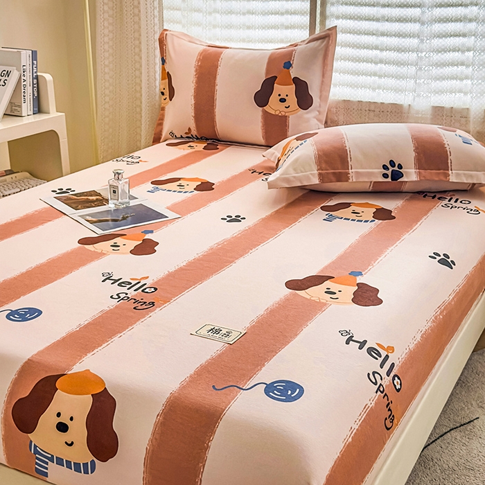 91家纺网 家纺一手货源 找家纺 丝芙妮家居（原乐视家纺） 2025春夏新款全棉纯棉混纺云糯棉双层纱单床单 床单单件 罗宾