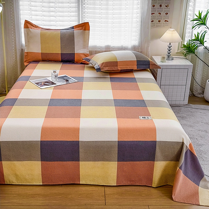 91家纺网 家纺一手货源 找家纺 丝芙妮家居（原乐视家纺） 2025春夏新款全棉纯棉混纺云糯棉双层纱单床单 床单单件 西漠