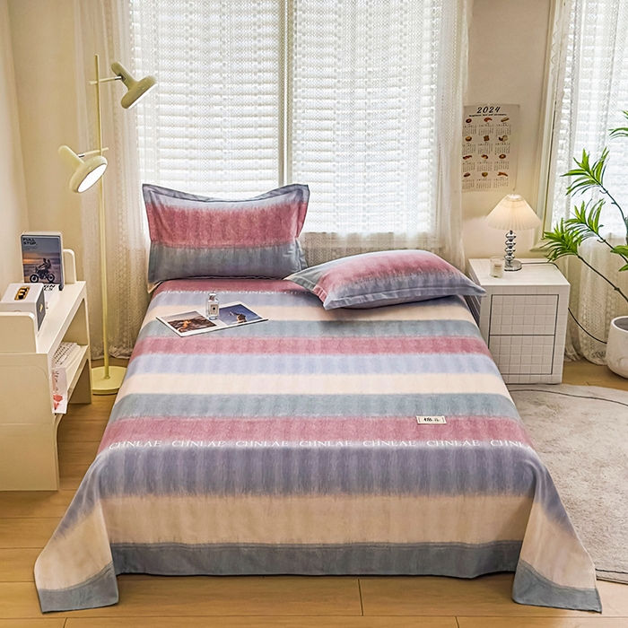 丝芙妮家居（原乐视家纺） 2025春夏新款全棉纯棉混纺云糯棉双层纱单床单 床单单件 伊甸-灰