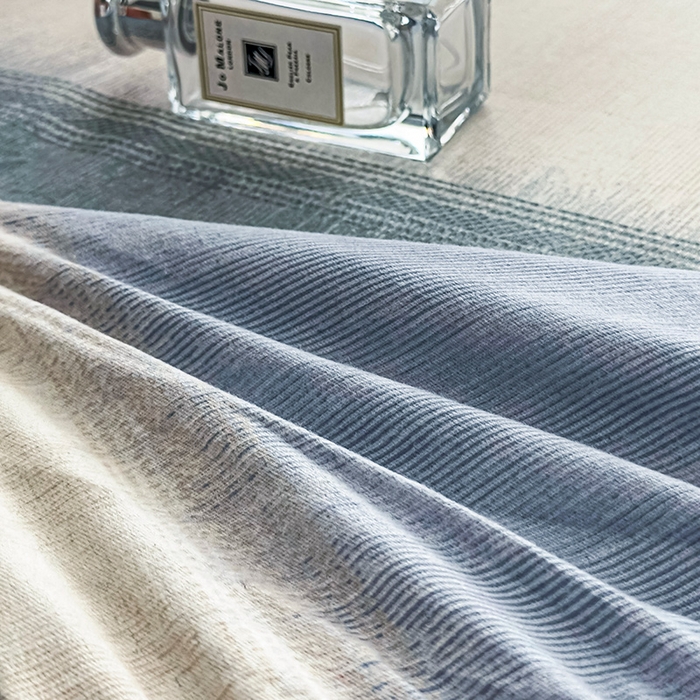 91家纺网 家纺一手货源 找家纺 丝芙妮家居（原乐视家纺） 2025春夏新款全棉纯棉混纺云糯棉双层纱单床单 床单单件 伊甸-灰