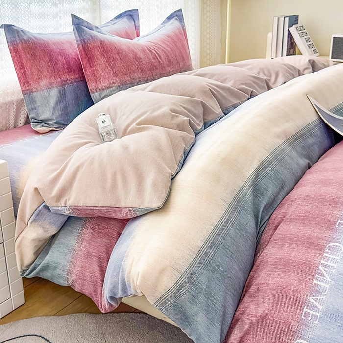 91家纺网 家纺一手货源 找家纺 丝芙妮家居（原乐视家纺） 2025春夏新款全棉纯棉混纺云糯棉双层纱单床单 床单单件 伊甸-灰