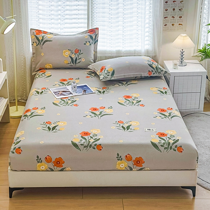 91家纺网 家纺一手货源 找家纺 （总）丝芙妮家居（原乐视家纺） 2025春夏新款全棉纯棉混纺云糯棉双层纱单床笠 床笠单件