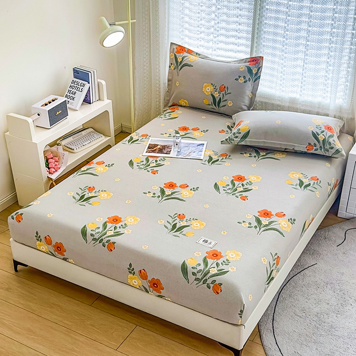 91家纺网 家纺一手货源 找家纺 （总）丝芙妮家居（原乐视家纺） 2025春夏新款全棉纯棉混纺云糯棉双层纱单床笠 床笠单件