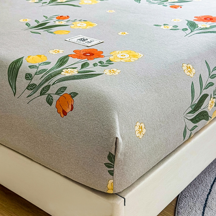 91家纺网 家纺一手货源 找家纺 （总）丝芙妮家居（原乐视家纺） 2025春夏新款全棉纯棉混纺云糯棉双层纱单床笠 床笠单件