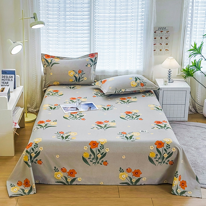 91家纺网 家纺一手货源 找家纺 （总）丝芙妮家居（原乐视家纺） 2025春夏新款全棉纯棉混纺云糯棉双层纱单床笠 床笠单件